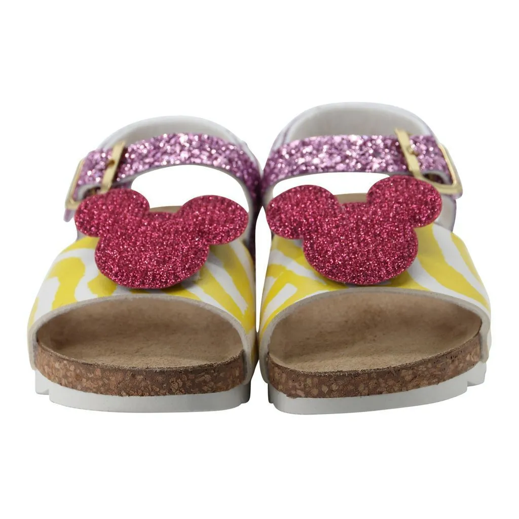 Magenta Minnie Motif Sandals