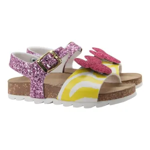 Magenta Minnie Motif Sandals