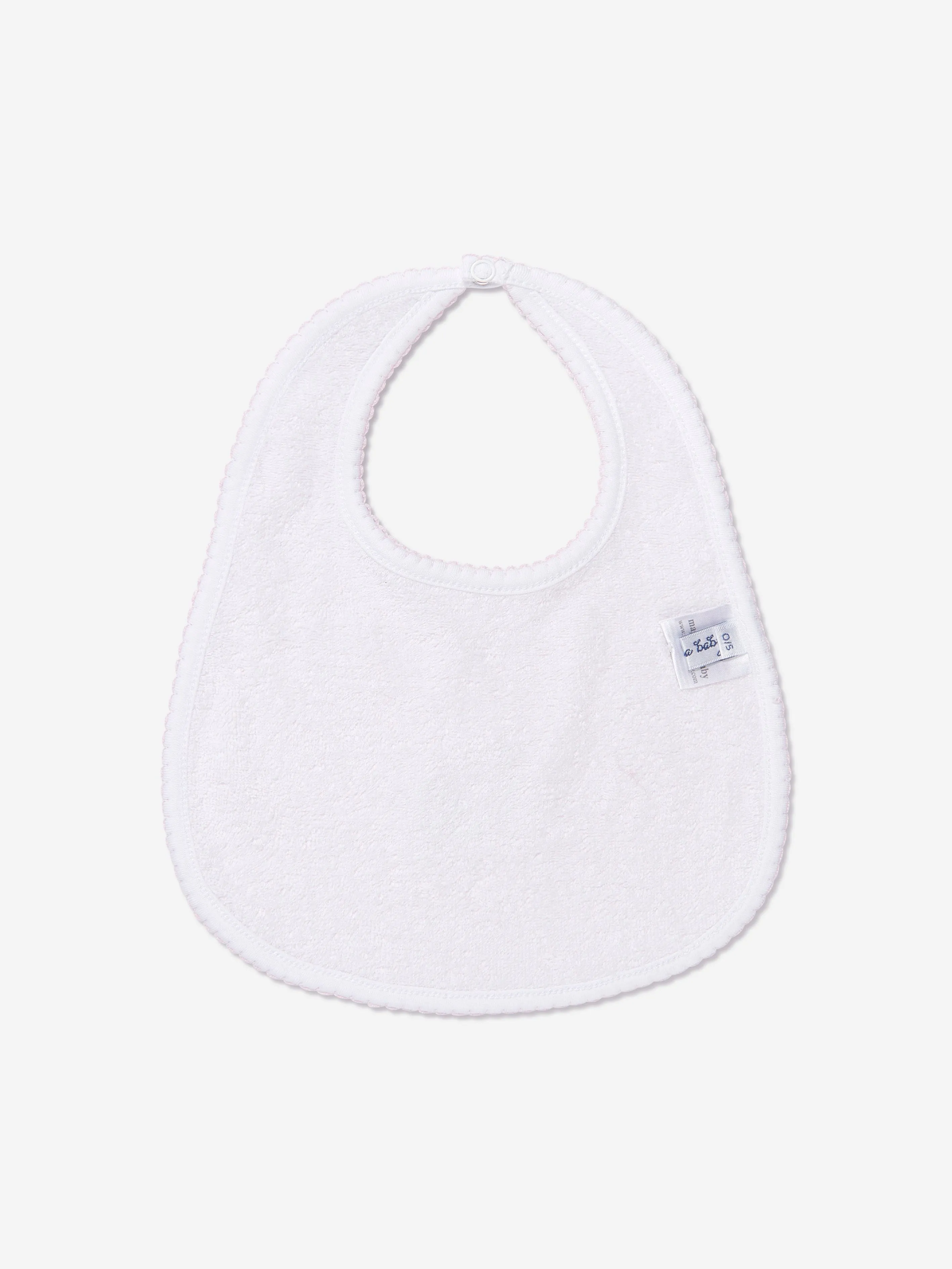 Magnolia Baby Baby Girls Sweet Gingerbread Embroidered Bib in Pink