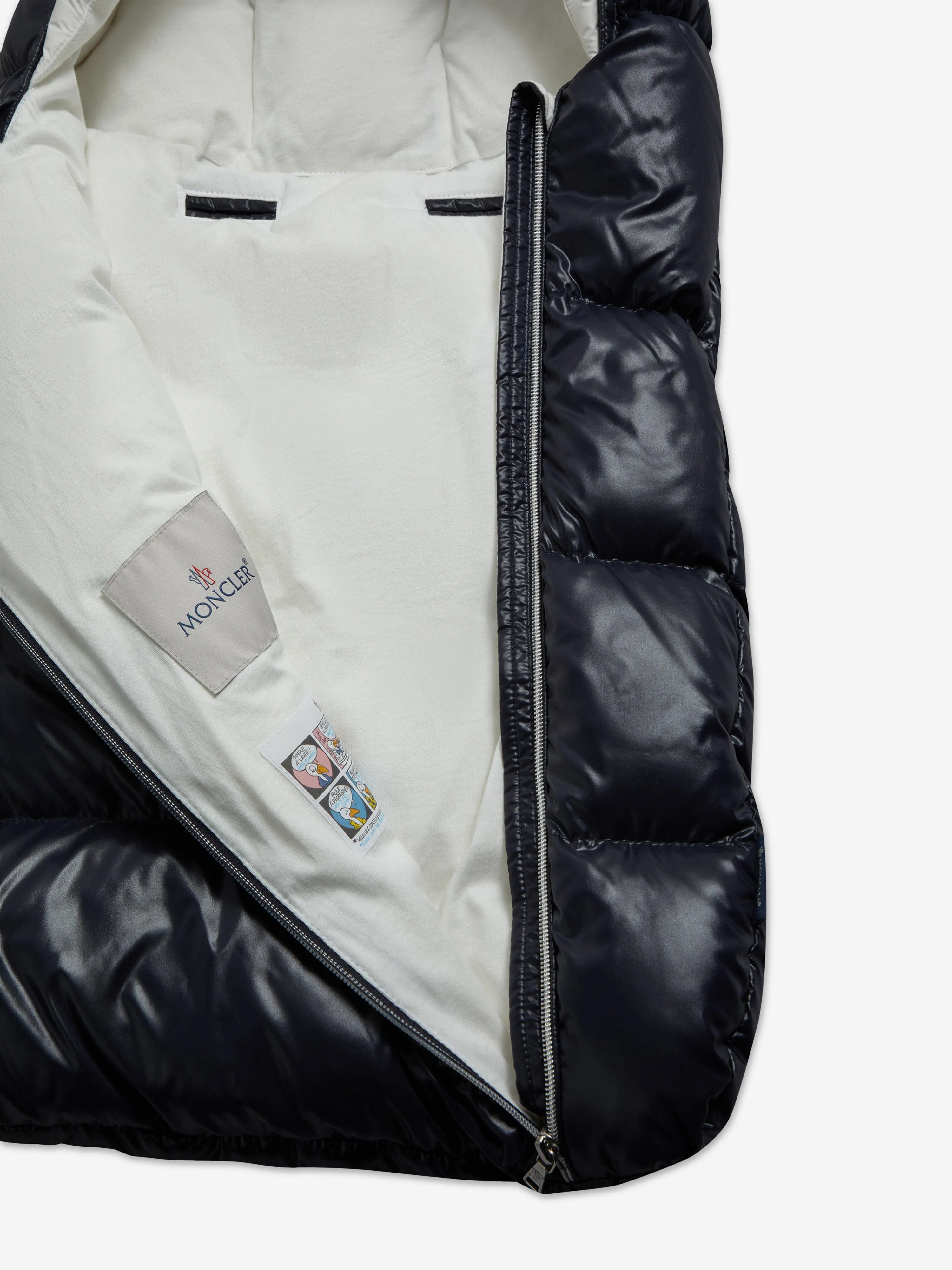 Moncler Enfant Baby Down Padded Nest in Navy