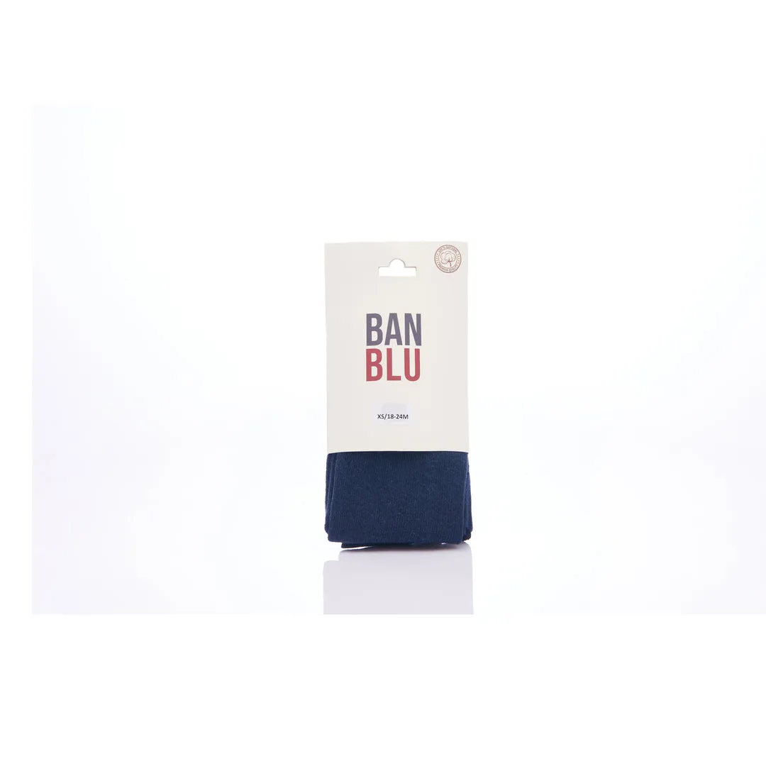 Navy Bamboo Cotton Tights