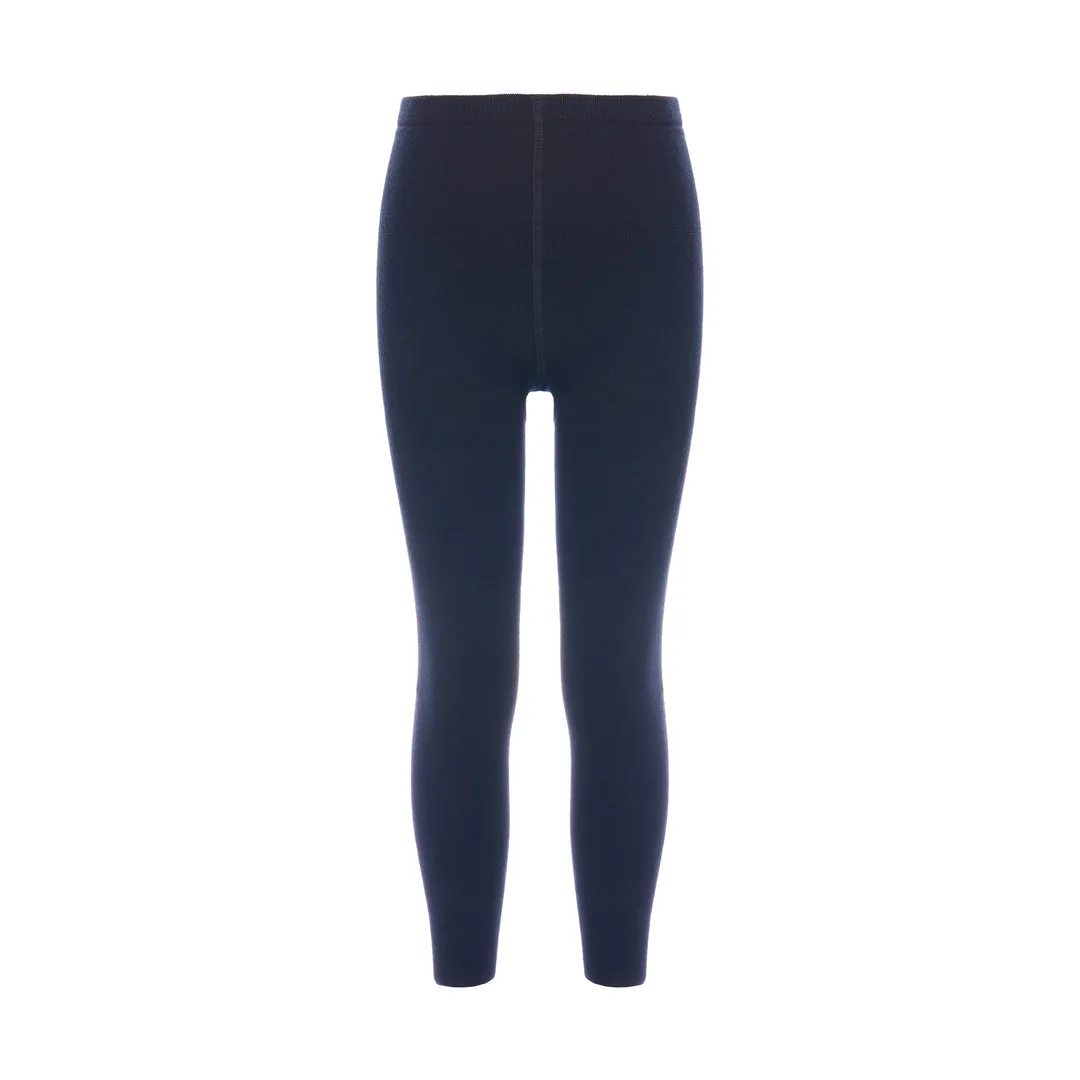 Navy Bamboo Cotton Tights