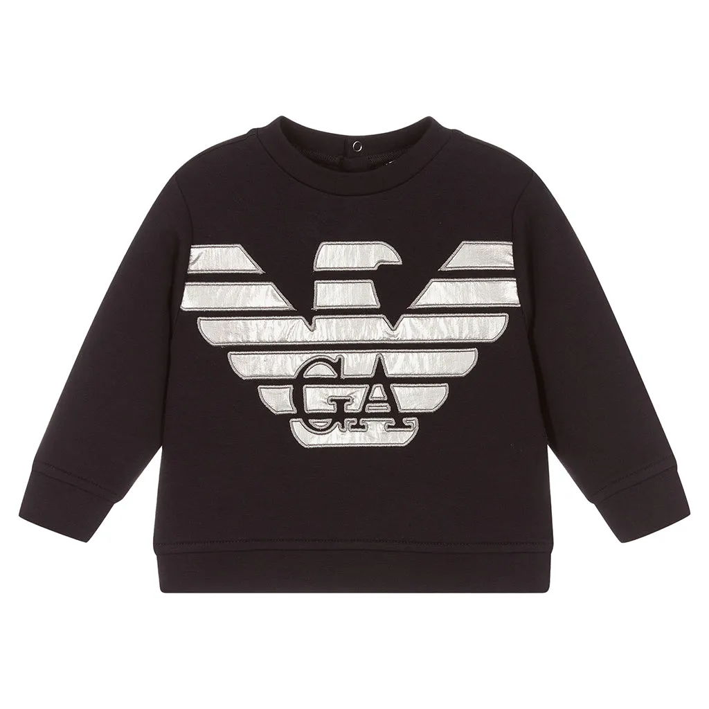 Navy Blue Logo Sweatshirt