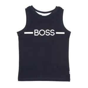 Navy Logo Tank Top