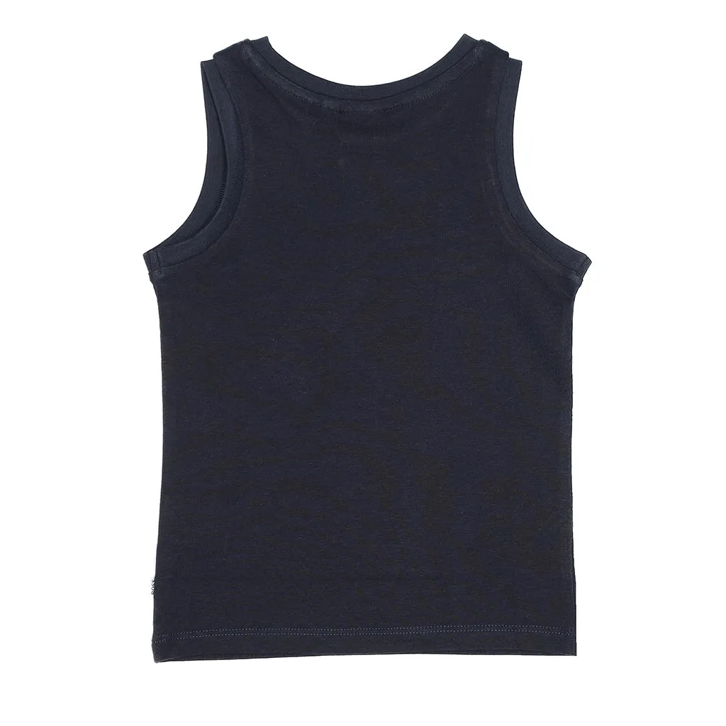 Navy Logo Tank Top