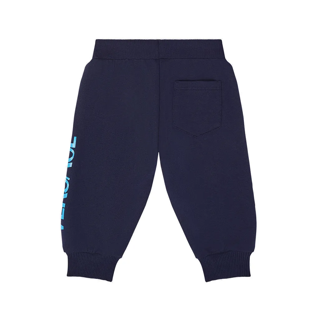 Navy Side Logo Joggers
