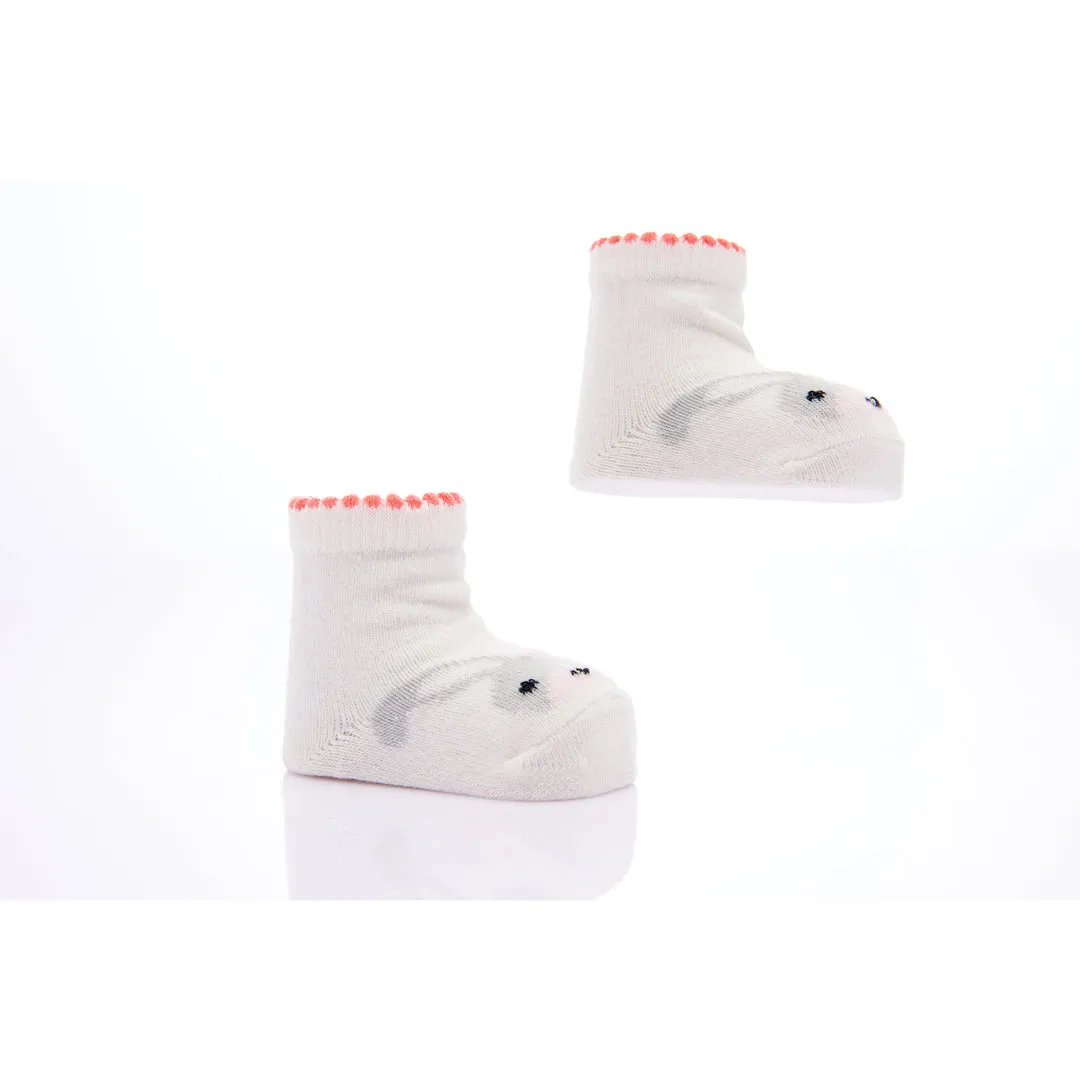 Orange 3pc Hello Bunny Socks Set