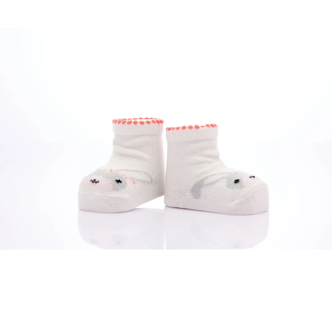 Orange 3pc Hello Bunny Socks Set