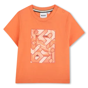 Orange Abstract Logo T-Shirt