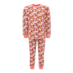 Orange Forest Leopard Print PJ Set