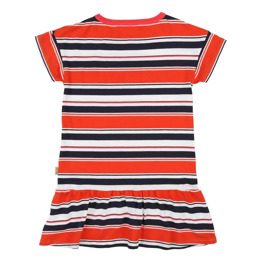 ORANGE NAVY STRIPED DRESS