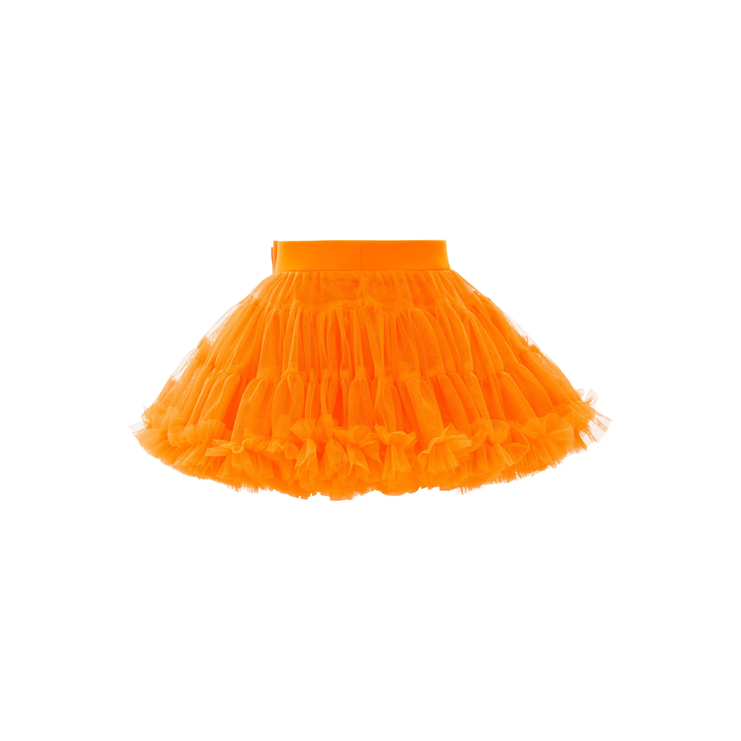 Orange Neon Bow Tutu Skirt