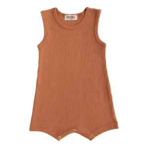 Orange Terracotta Sleeveless Modal Shortie