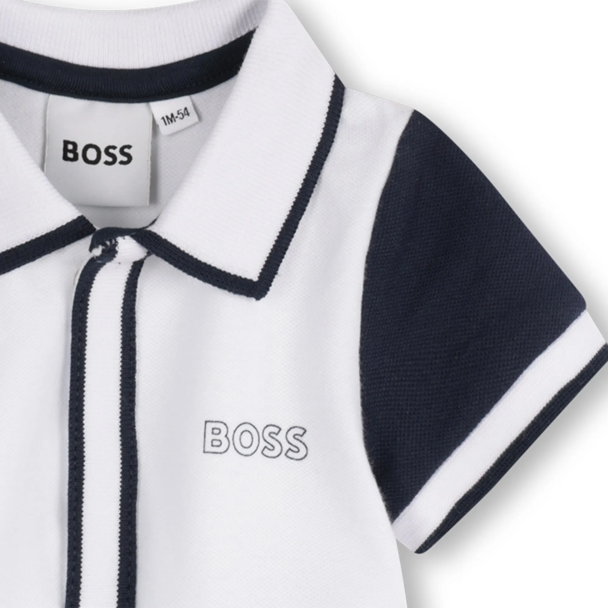Pale Blue Collared Baseball Shortie