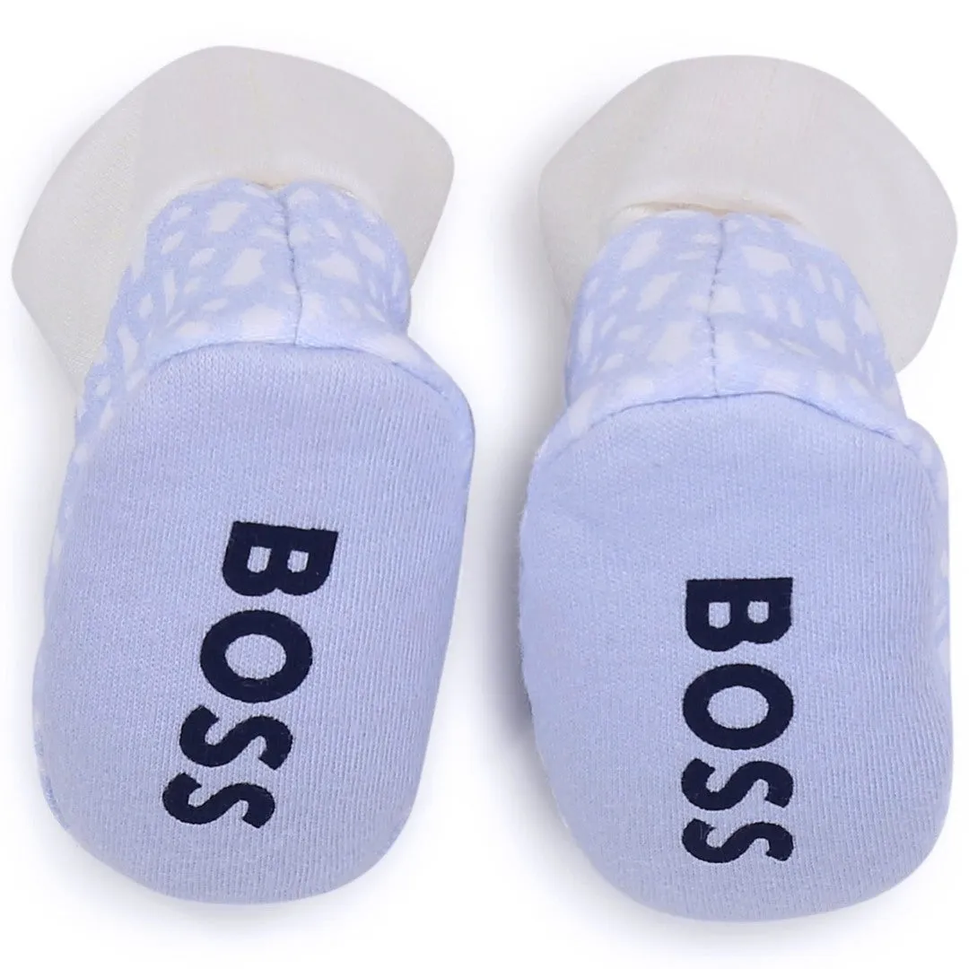 Pale Blue Hat & Booties Set