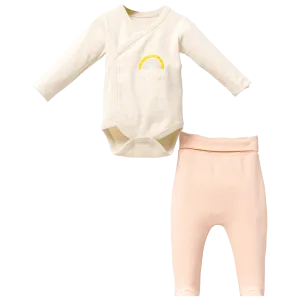 Peach Rainbow Bodysuit Outfit