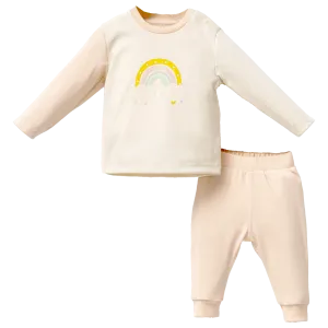 Peach Rainbow Graphic Outfit