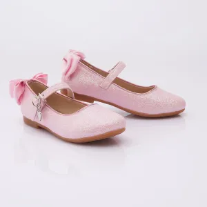 Pink Bubblegum Glitter Bow Flats
