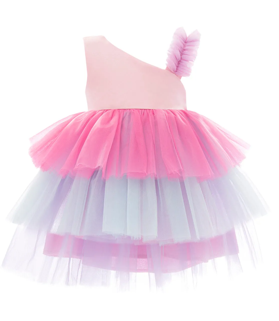 Pink Cakepop Multicolor Layered Tulle Dress