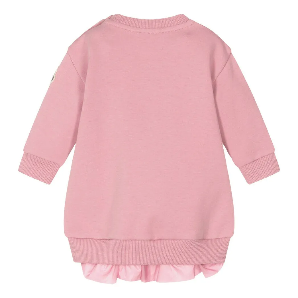 Pink Cotton Sweatshirt Dress