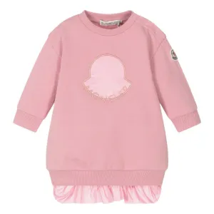 Pink Cotton Sweatshirt Dress
