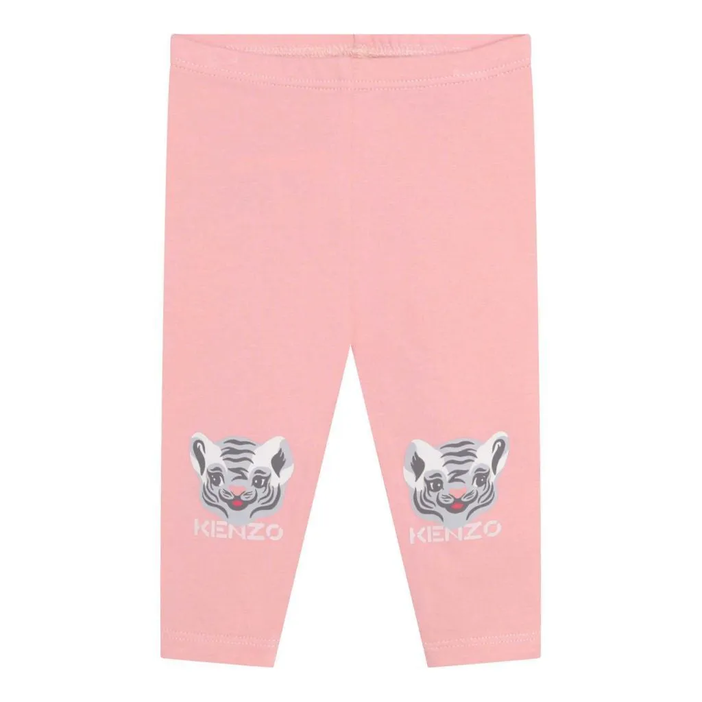 Pink Dress & Leggings Set