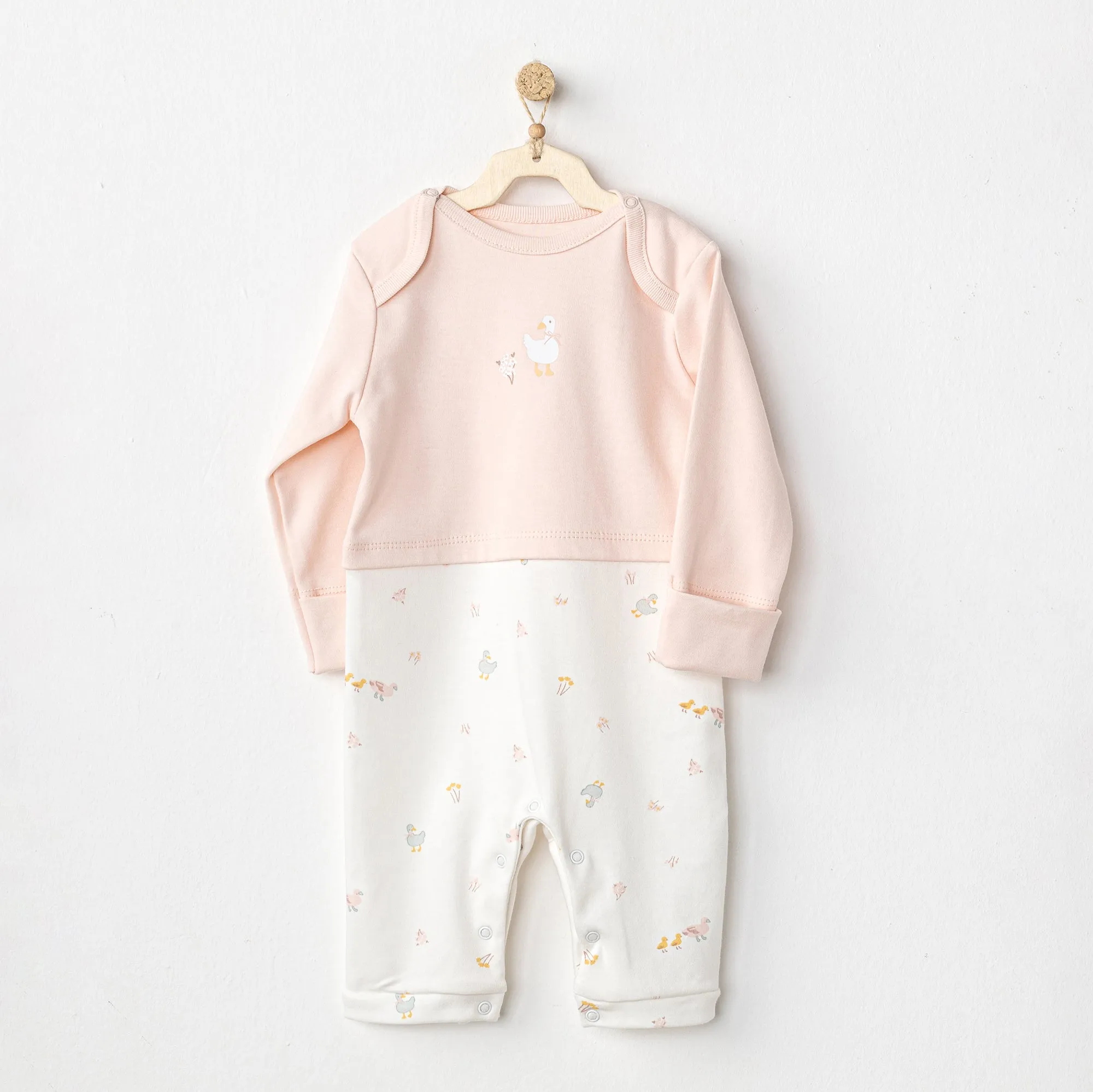 Pink Duck Colorblock Romper