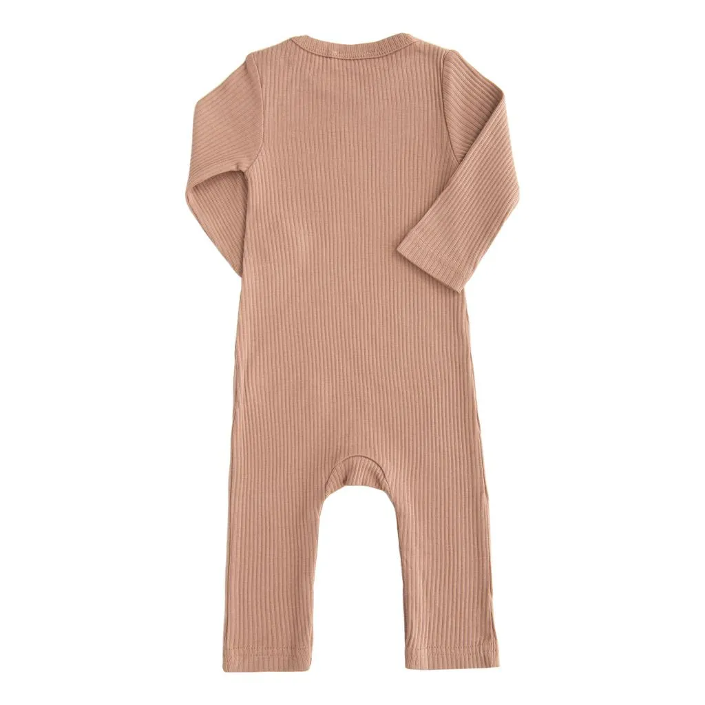 Pink Fawn LS Modal Romper