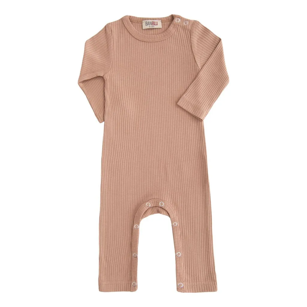 Pink Fawn LS Modal Romper