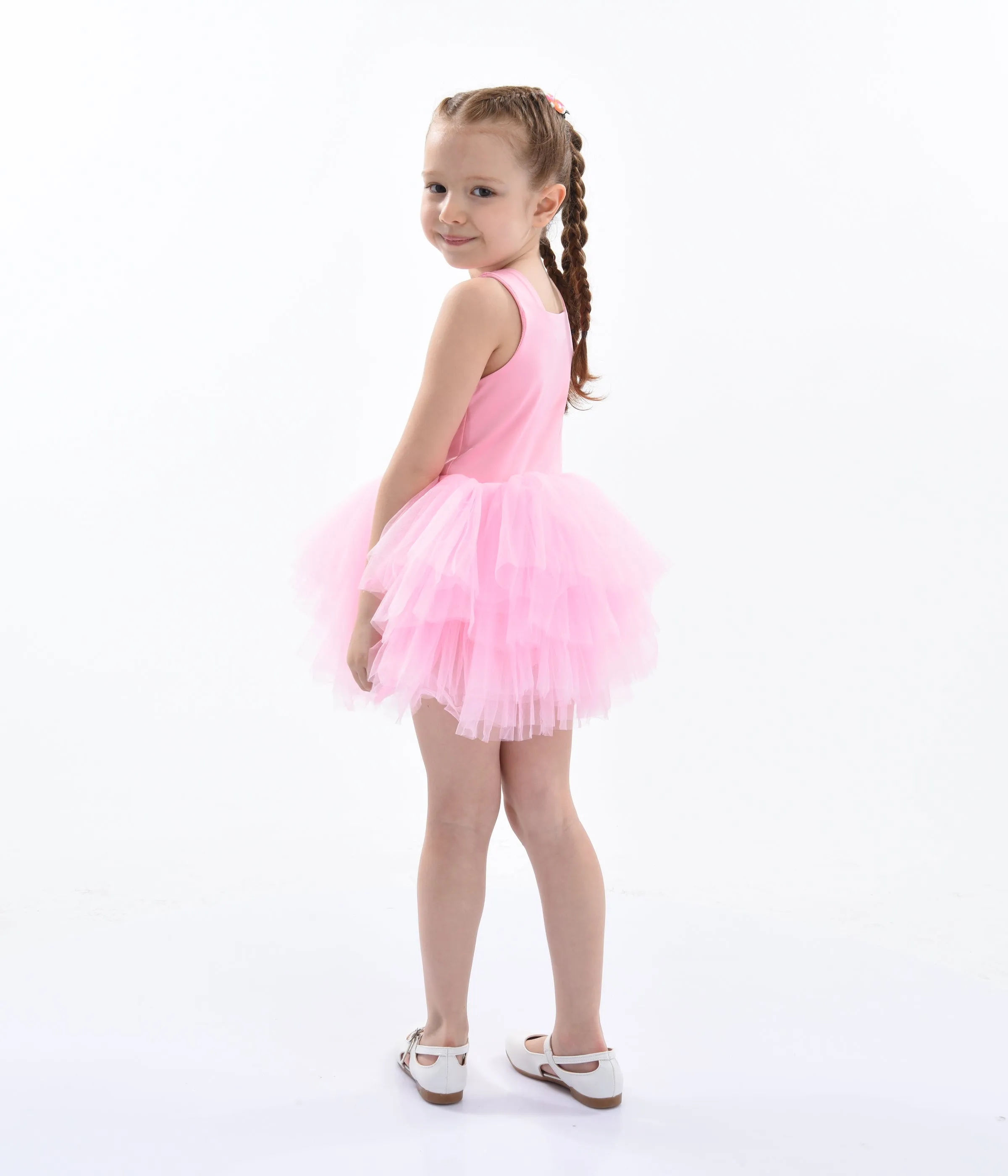 Pink Flamingo Solid Tutu Dress