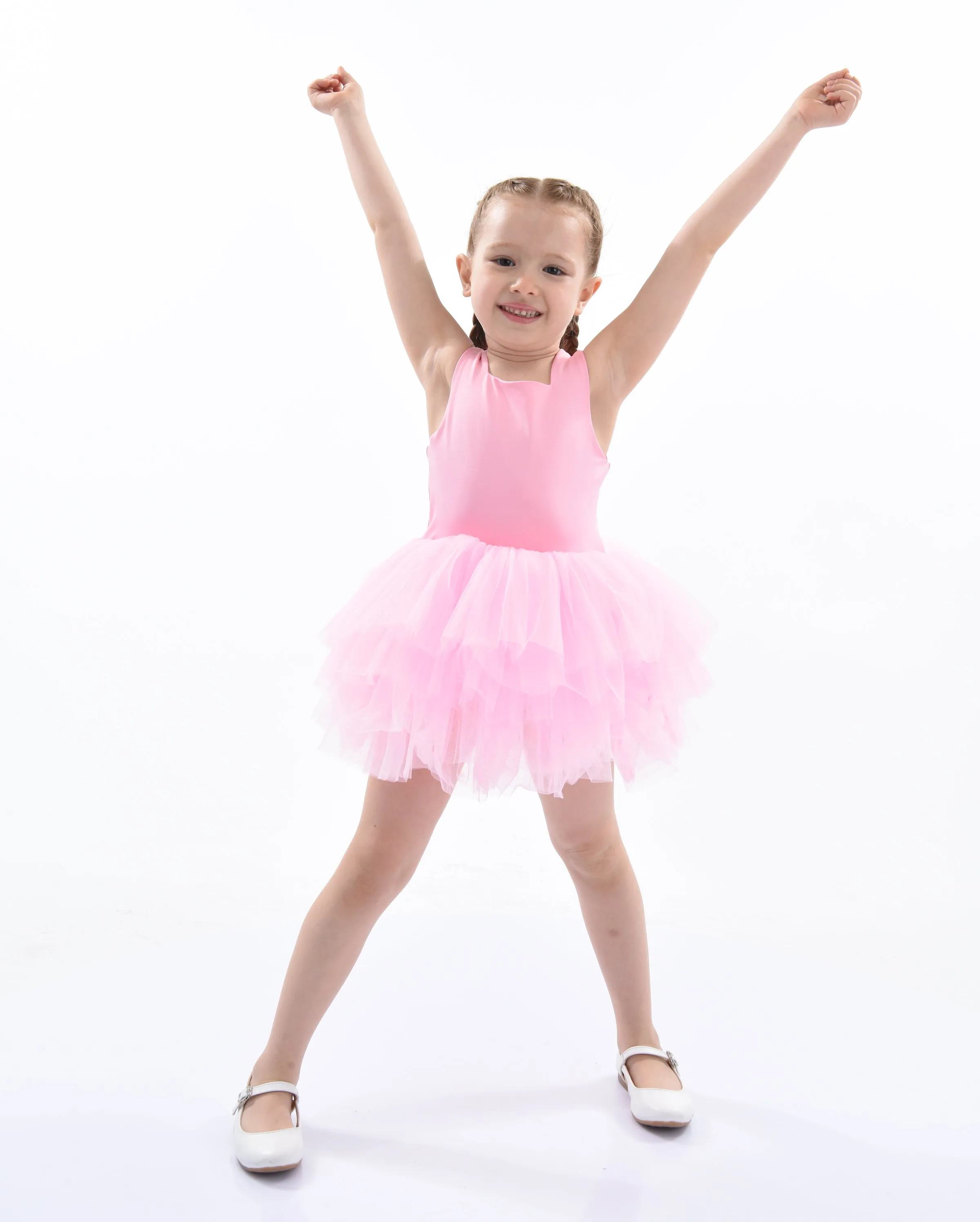 Pink Flamingo Solid Tutu Dress