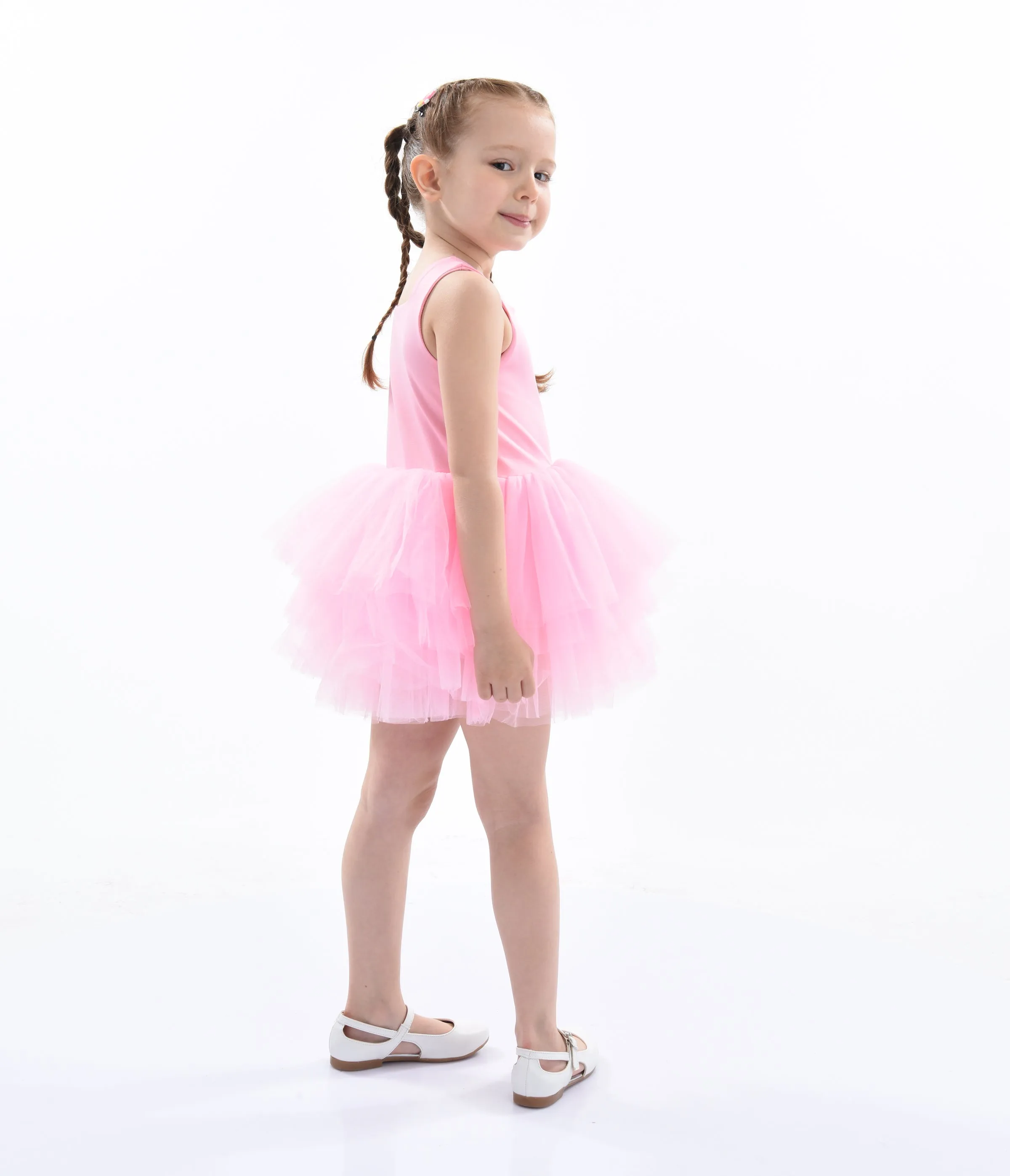 Pink Flamingo Solid Tutu Dress