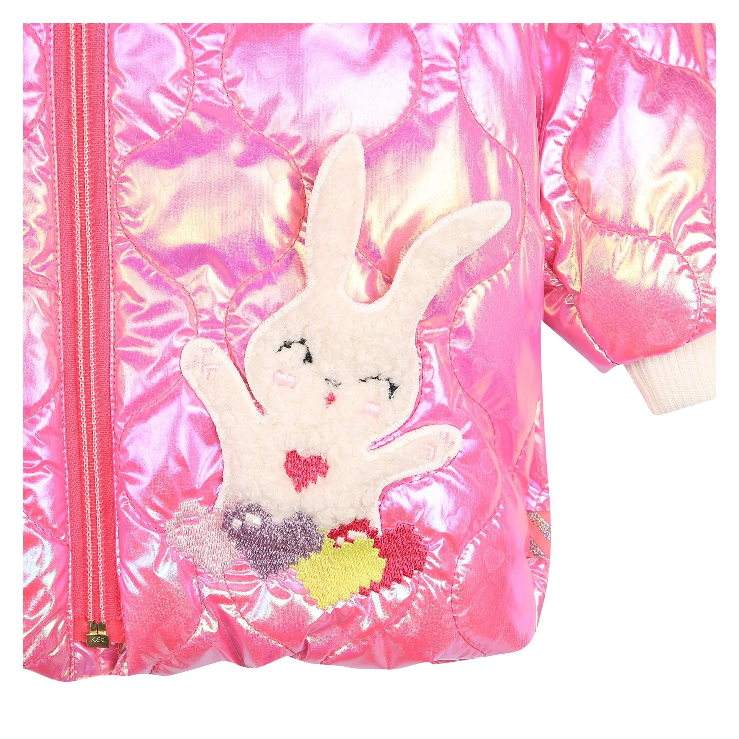 Pink Fluorescent Hooded Jacket