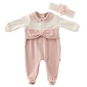 Pink Formal Bow Babygrow & Headband