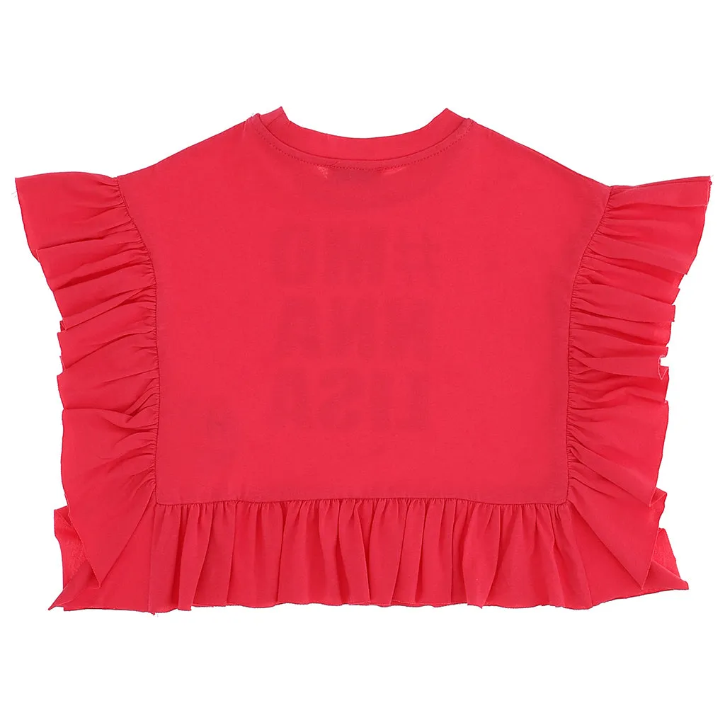 Pink Hashtag Logo T-Shirt