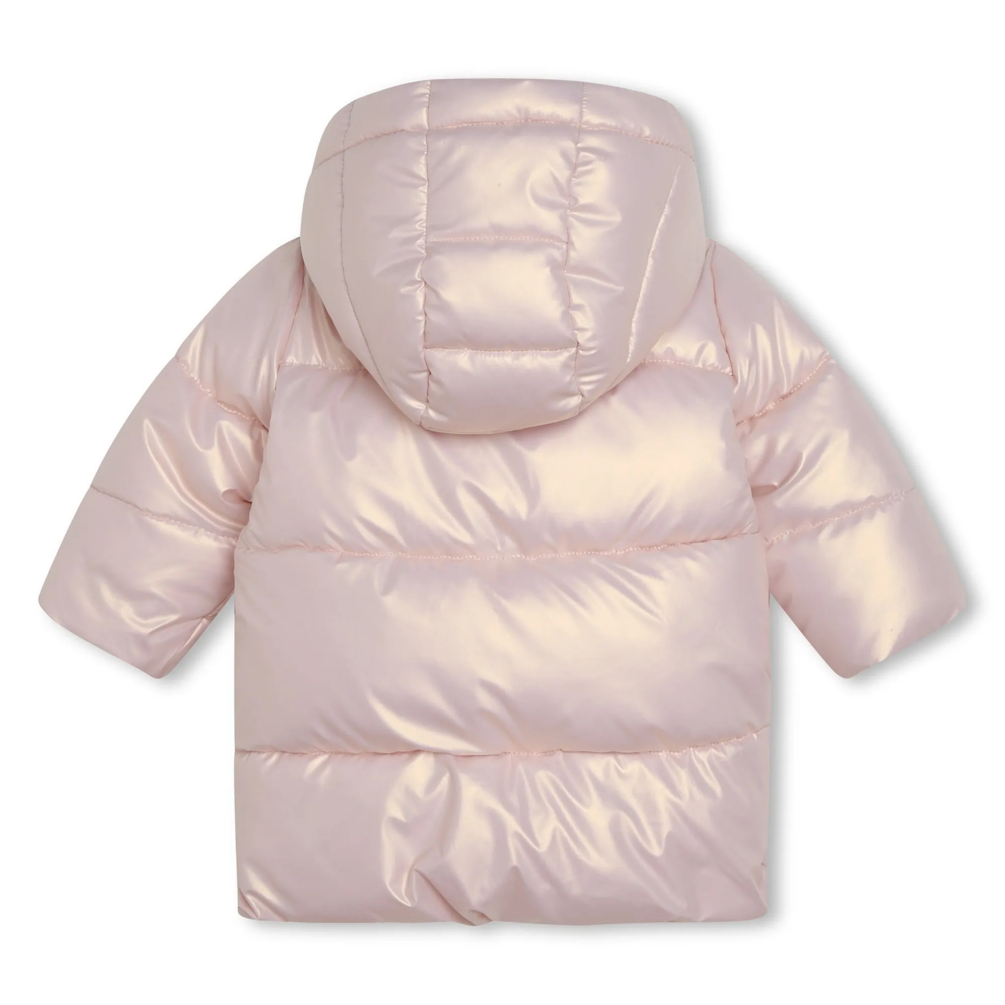 Pink Hooded Puffer Coat