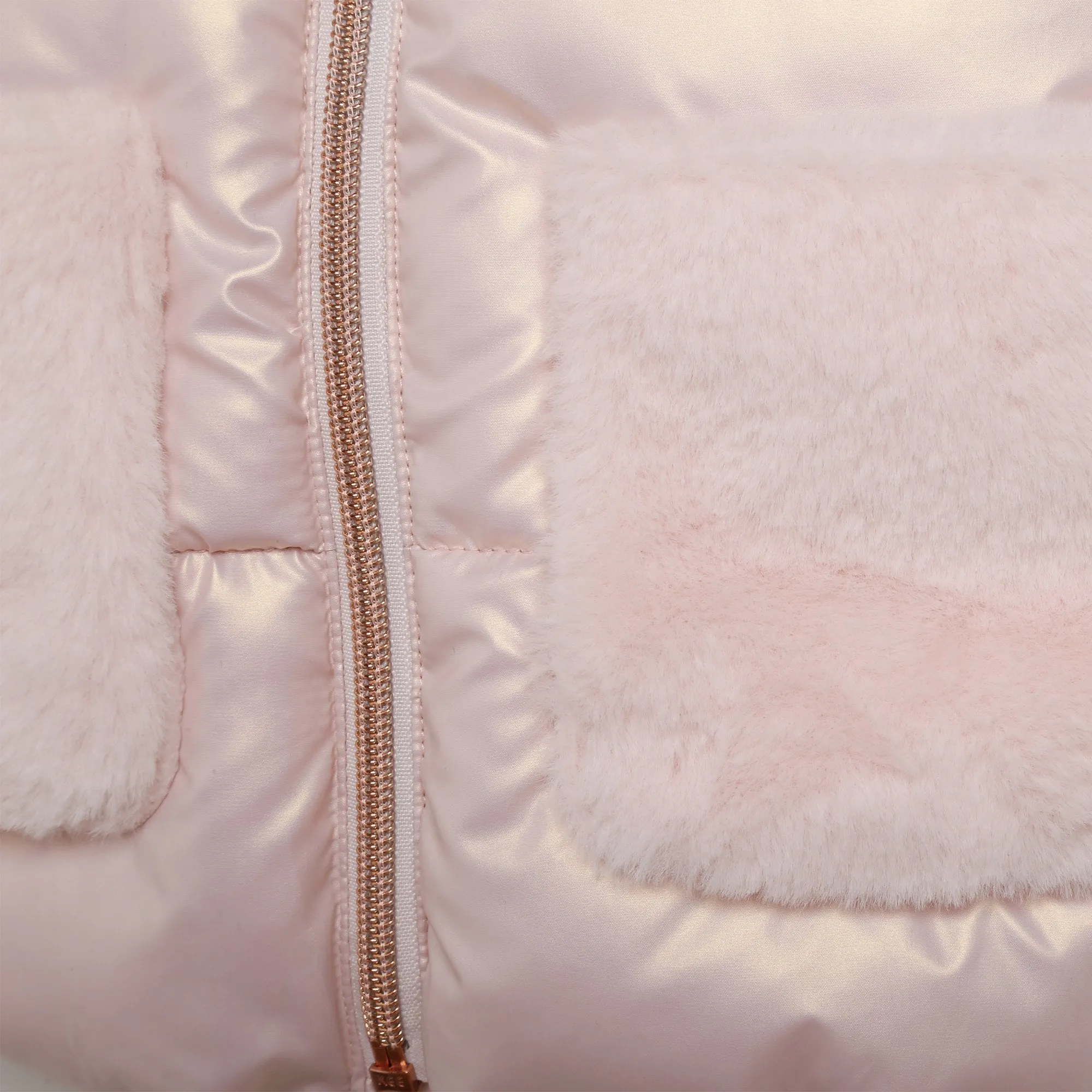 Pink Hooded Puffer Coat