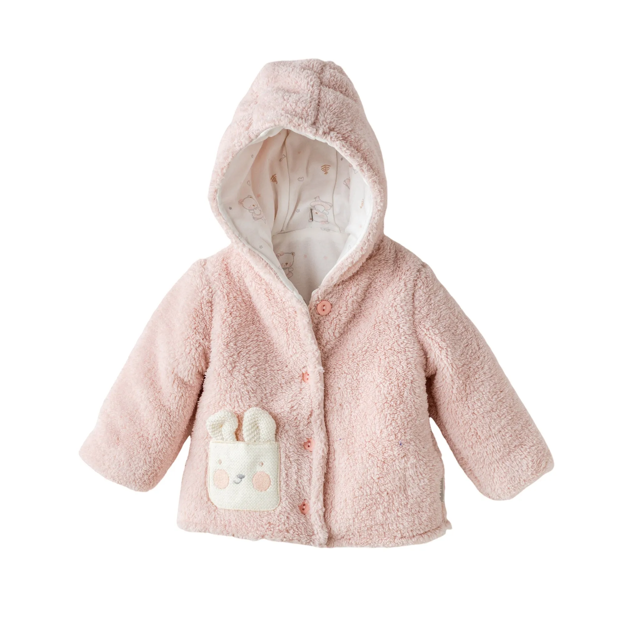 Pink Knit Bunny Welsoft Coat