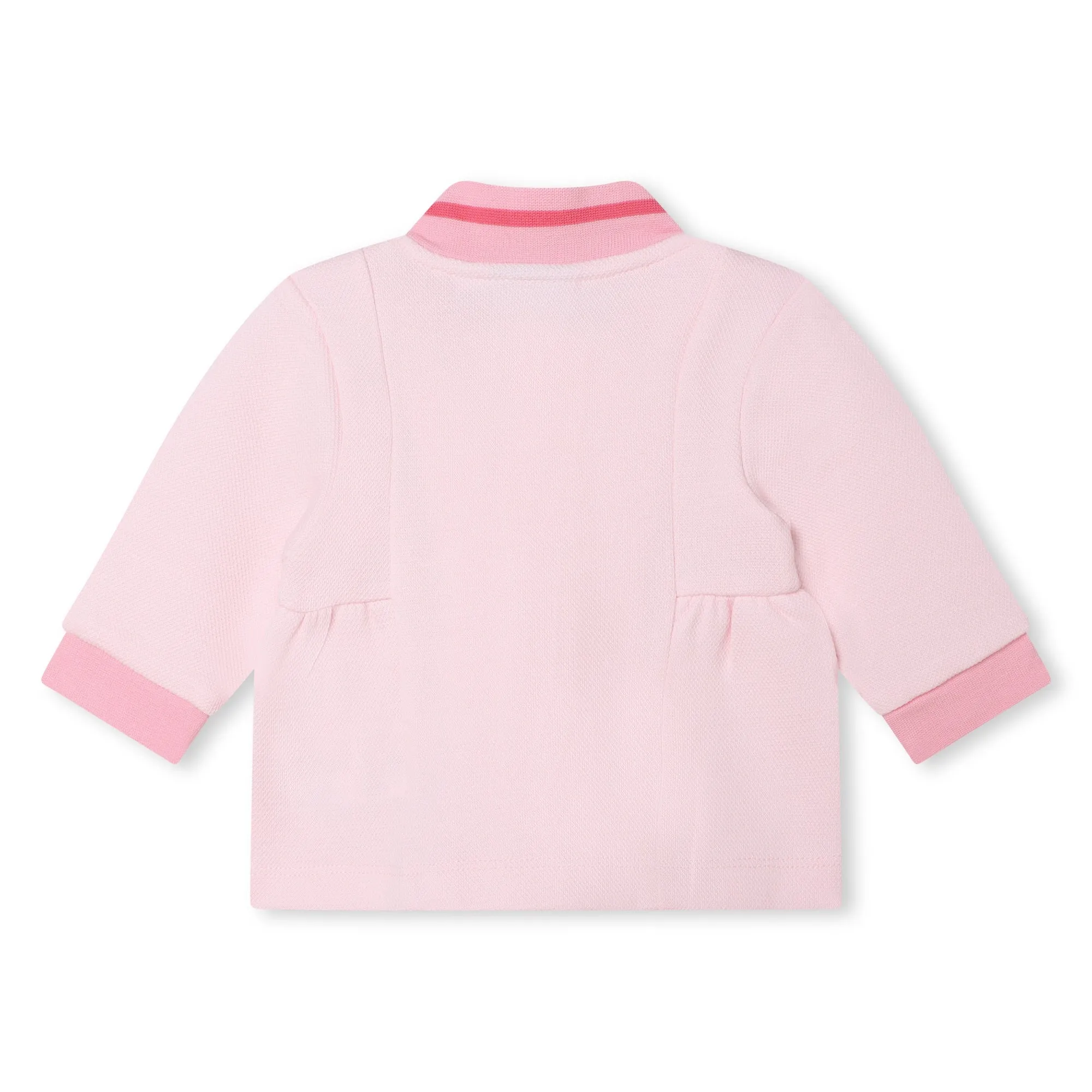 Pink Logo Zip Up Cardigan
