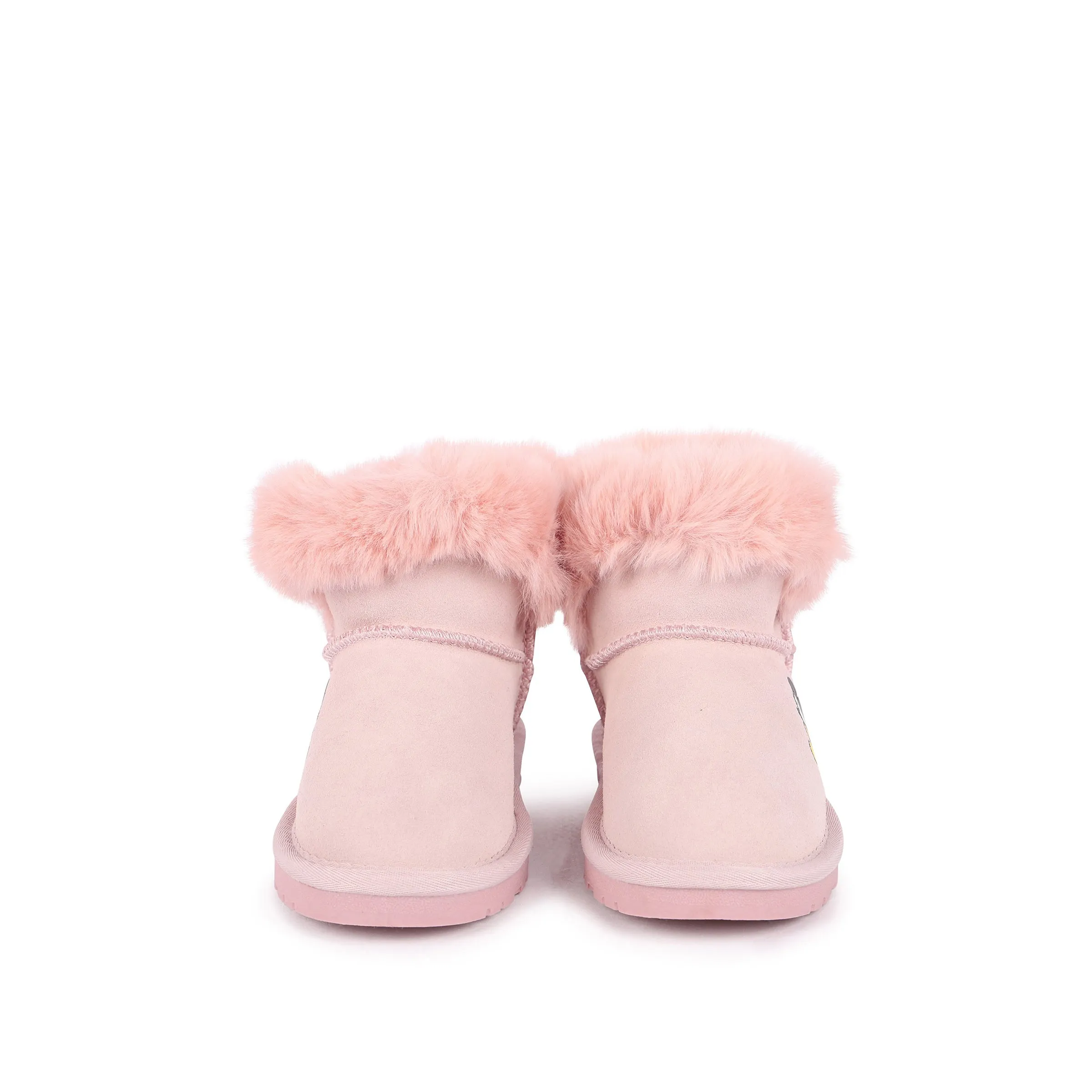 Pink Mickey Faux Fur Boots