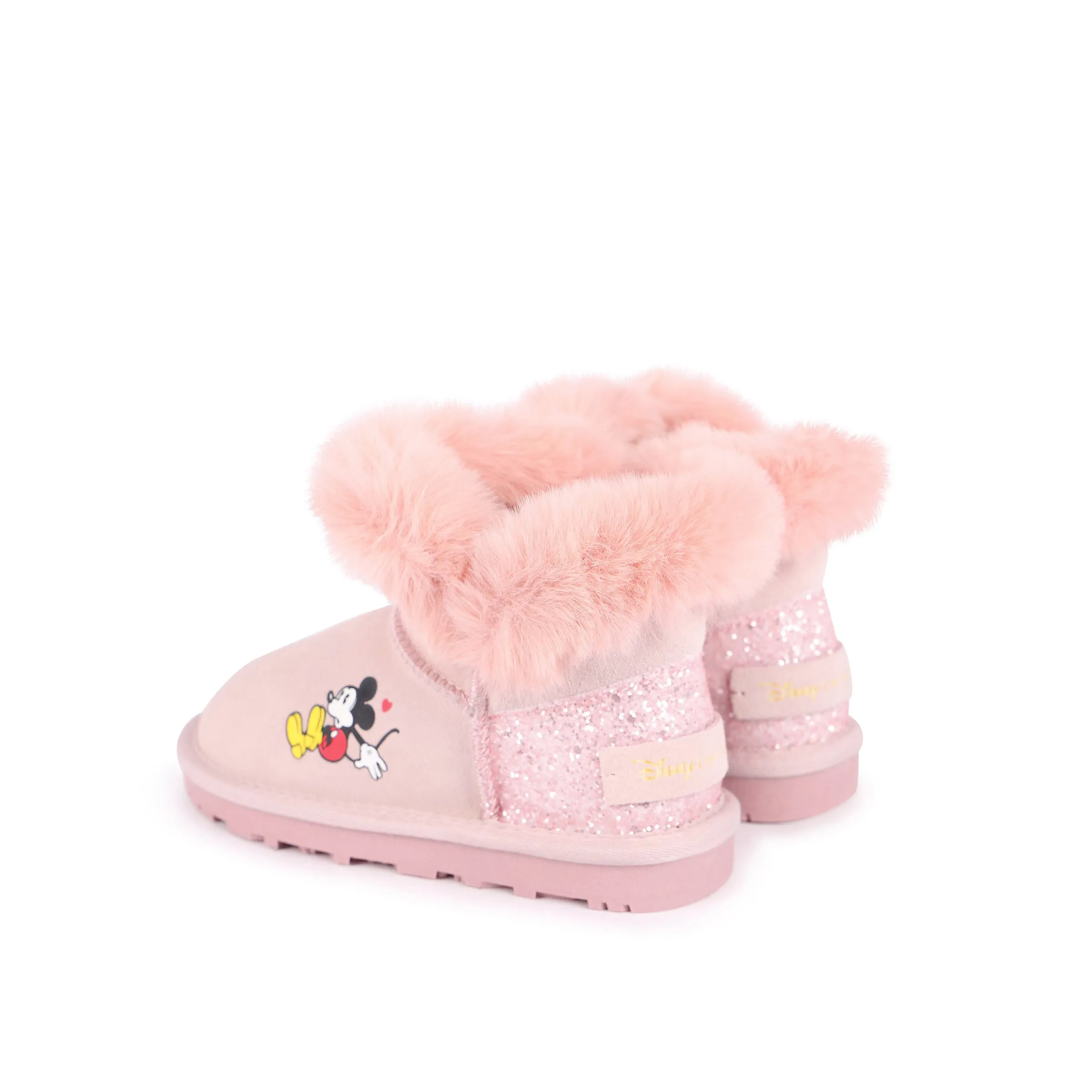 Pink Mickey Faux Fur Boots