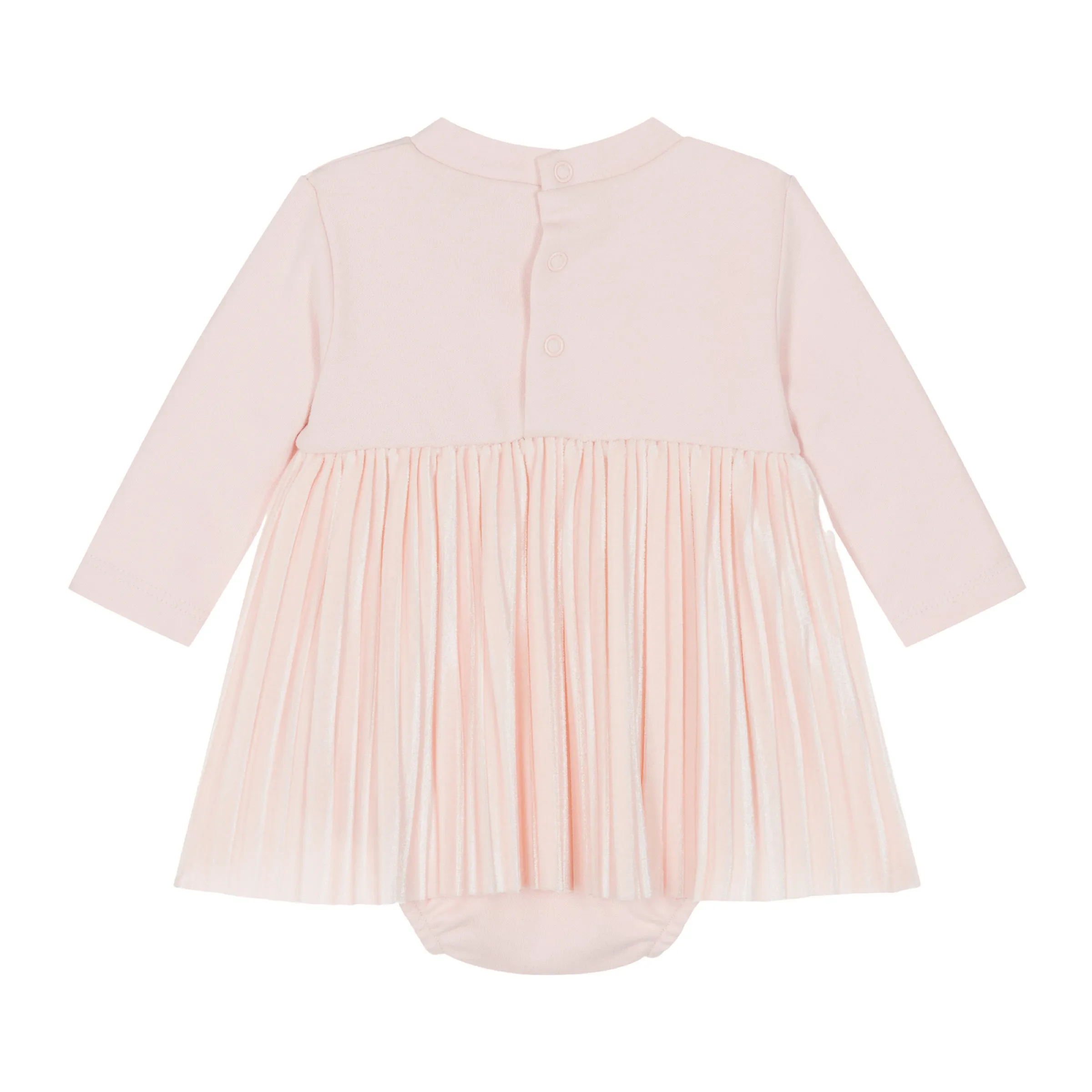 Pink Rose Pleated Dress