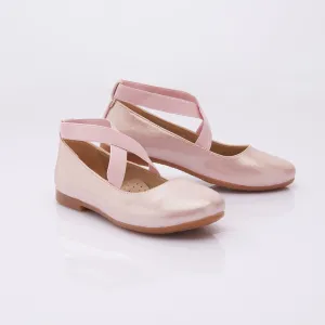 Pink Satin Ballerina Flats