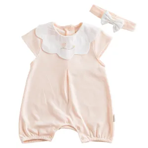 Pink Spring Birds Shortie & Headband