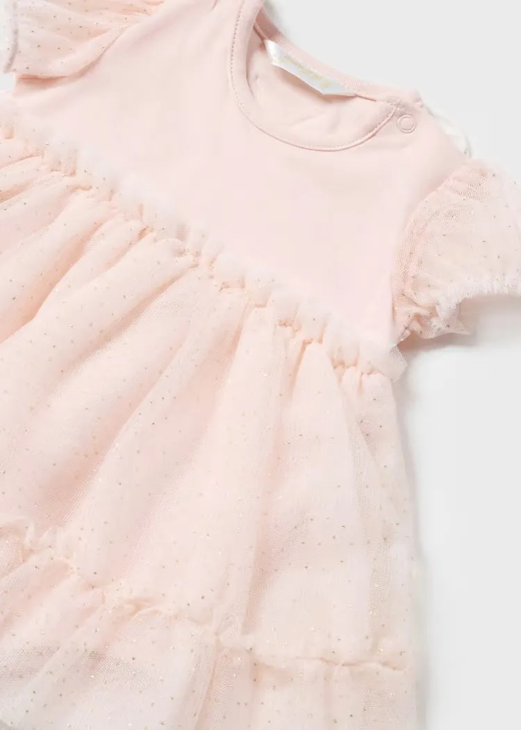 Pink Teacup Tulle Dress & Headband