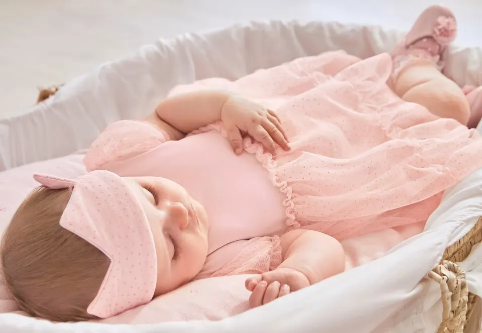 Pink Teacup Tulle Dress & Headband