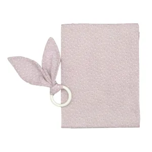 Pink Teething Ring & Burping Cloth