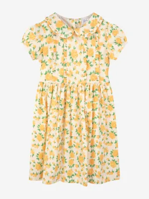 Rachel Riley Girls Marigold Frill Dress in Yellow