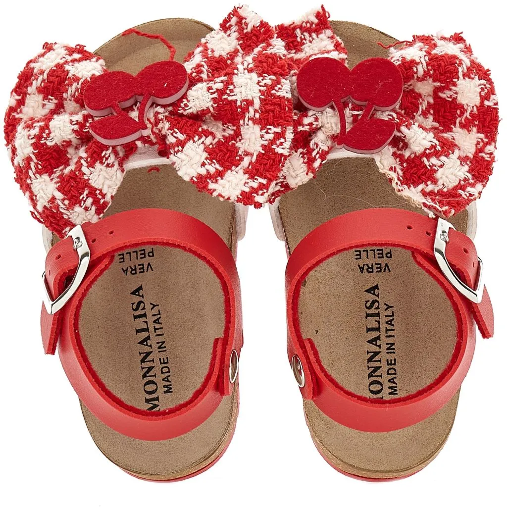 Red & White Sandals