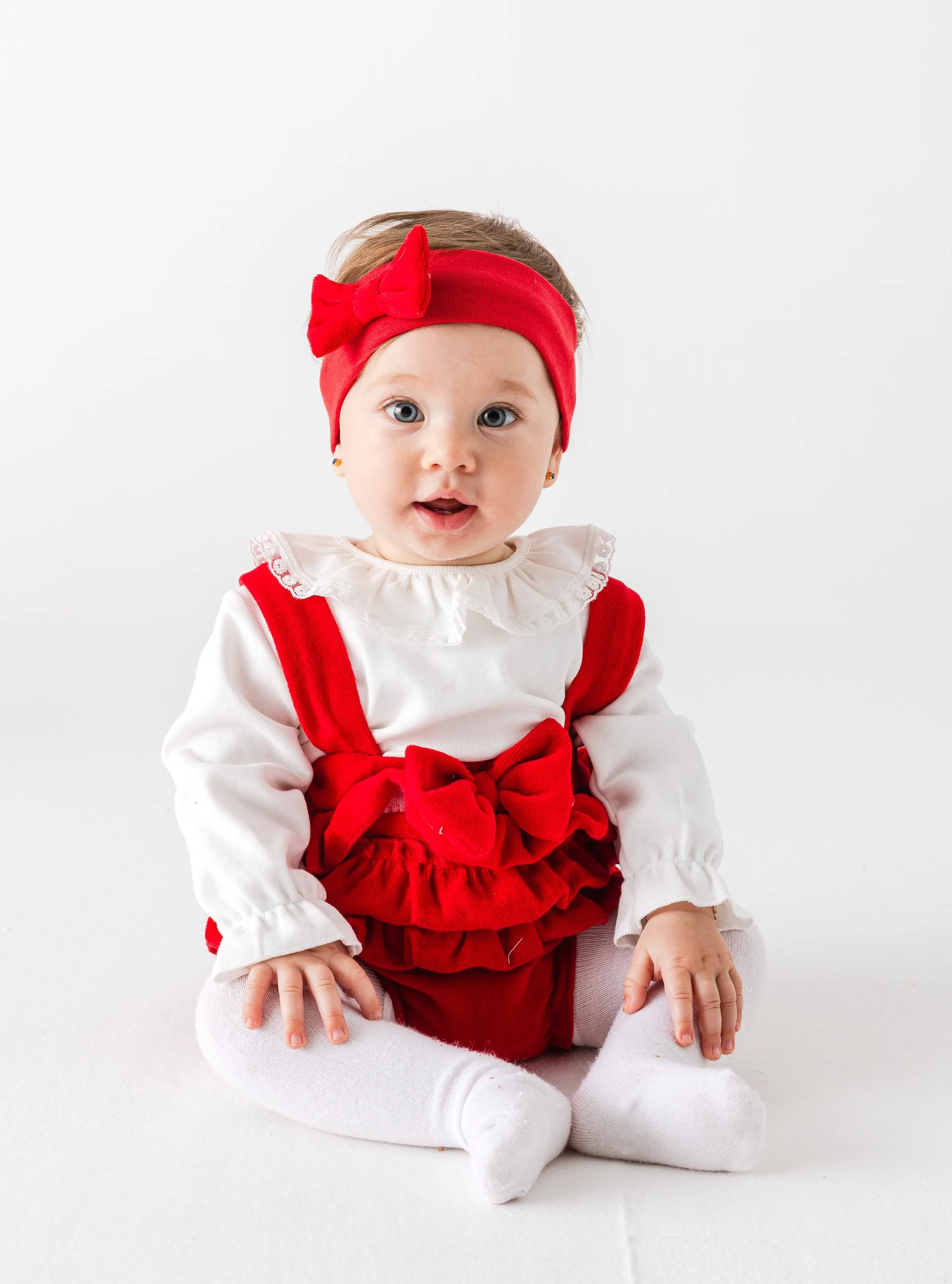 Red Holiday Ruffle Outfit & Headband